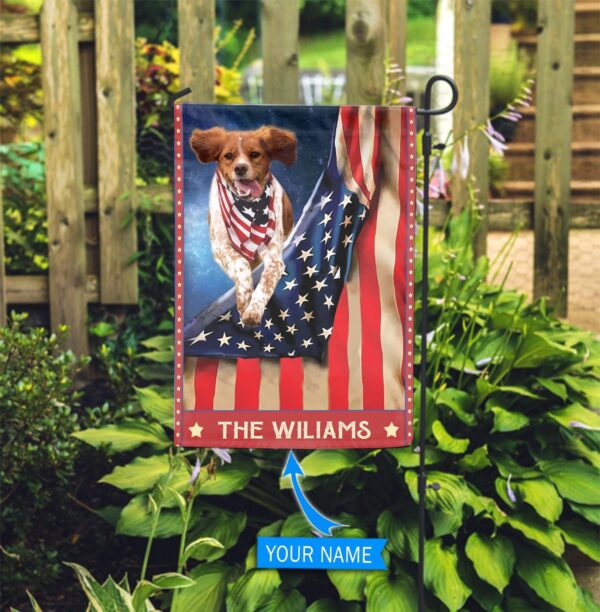 Brittany Spaniel Personalized Flag – Garden Dog Flag – Personalized Dog Garden Flags