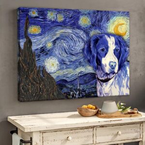 Brittany Spaniel Poster Matte Canvas Dog Canvas Art Poster To Print Gift For Dog Lovers 1