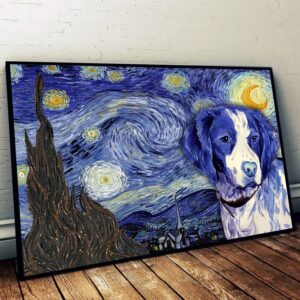 Brittany Spaniel Poster Matte Canvas Dog Canvas Art Poster To Print Gift For Dog Lovers 2