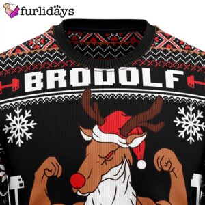 Brodolf The Red Nose Gainzdeer Gym Ugly Christmas Sweater Lover Xmas Sweater Gift 5