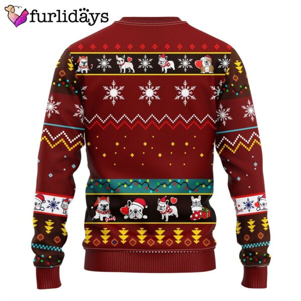 Bull Dog Cartoon Noel Mc Ugly Christmas Red Brown – Crewneck Sweater – Christmas Outfits Gift