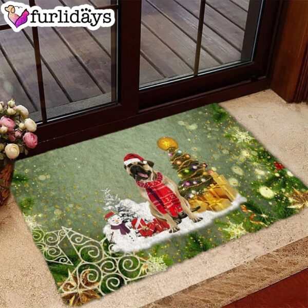 Bull Mastiff Merry Christmas Doormat – Xmas Welcome Mats – Gift For Dog Lovers