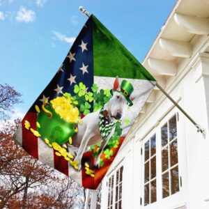 Bull Terrier Happy St Patrick s Day Garden Flag Best Outdoor Decor Ideas St Patrick s Day Gifts 2