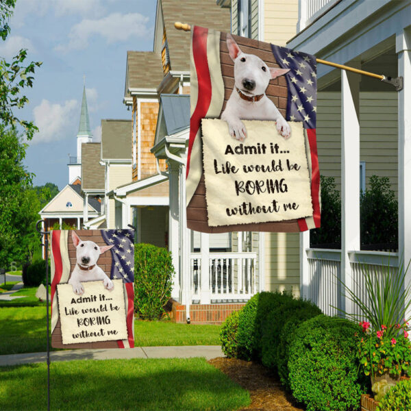 Bull Terrier House Flag 2 – Dog Flags Outdoor – Dog Lovers Gifts for Him or Her