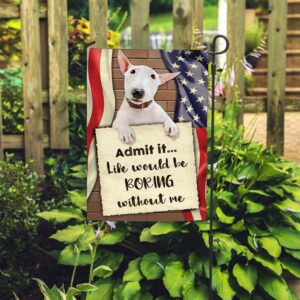 Bull Terrier House Flag 2 Dog Flags Outdoor Dog Lovers Gifts for Him or Her 2