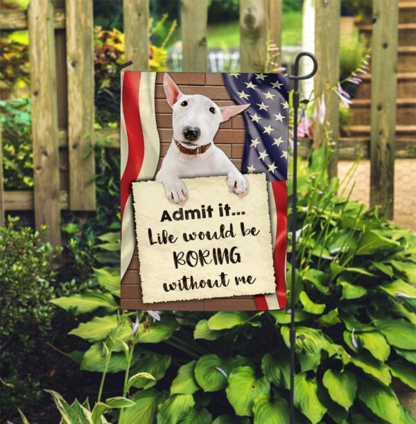Bull Terrier House Flag 2 – Dog Flags Outdoor – Dog Lovers Gifts for Him or Her
