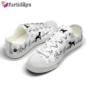 Bull Terrier Paws Pattern Low Top Shoes 2