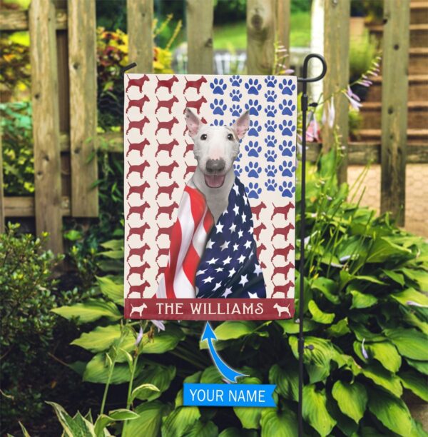 Bull Terrier Personalized Flag – Garden Dog Flag – Custom Dog Garden Flags