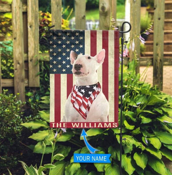Bull Terrier Personalized Garden Flag – Garden Dog Flag – Custom Dog Garden Flags