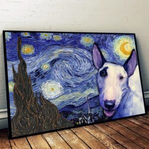 Bull Terrier Poster Matte Canvas Dog Wall Art Prints Canvas Wall Art Decor 1