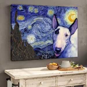 Bull Terrier Poster Matte Canvas Dog Wall Art Prints Canvas Wall Art Decor 2