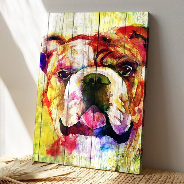 Bulldog Art – Bulldog Pictures – Dog Canvas Poster – Bulldog Wall Art – Gifts For Dog Lovers – Furlidays
