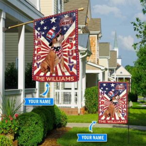 Bulldog God Bless America 4th Of July Personalized Flag Custom Dog Garden Flags Dog Flags Outdoor 1