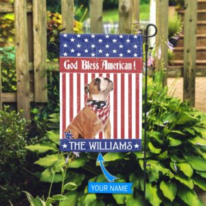 Bulldog God Bless America Personalized Flag Garden Dog Flag Custom Dog Garden Flags 2