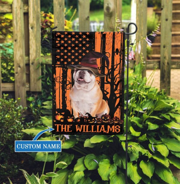Bulldog Halloween Personalized Flag – Garden Dog Flag – Custom Dog Garden Flags – Gift For Dog Lovers