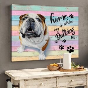 Bulldog Matte Canvas Dog Wall Art Poster To Print Housewarming Gifts 1