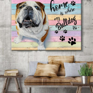 Bulldog Matte Canvas Dog Wall Art Poster To Print Housewarming Gifts 2