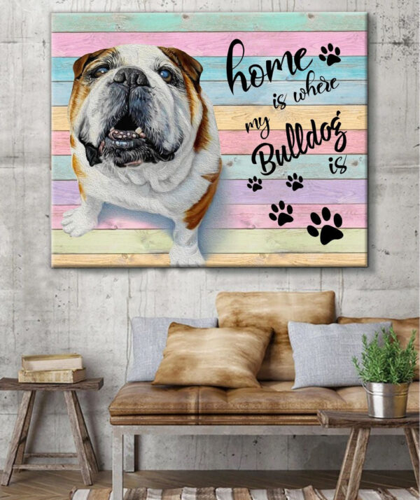 Bulldog Matte Canvas –  Dog Wall Art – Poster To Print – Housewarming Gifts