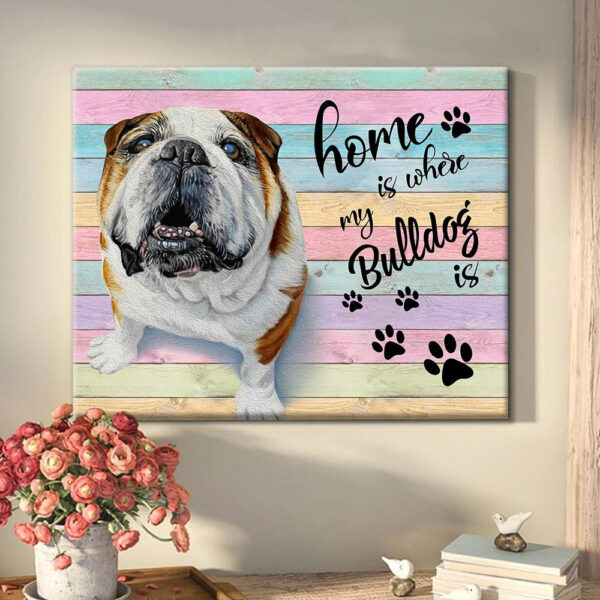 Bulldog Matte Canvas –  Dog Wall Art – Poster To Print – Housewarming Gifts