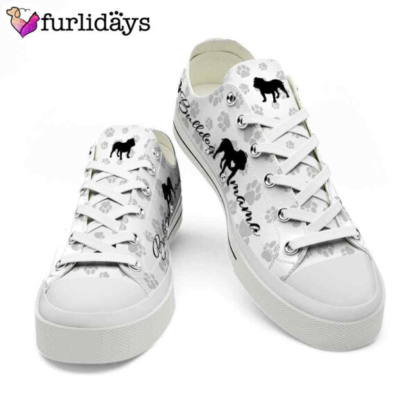 Bulldog Paws Pattern Low Top Shoes  – Happy International Dog Day Canvas Sneaker – Owners Gift Dog Breeders
