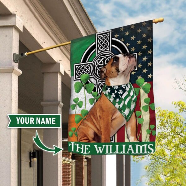 Bulldog Personalized  Flag – Custom Dog Garden Flags – Dog Flags Outdoor