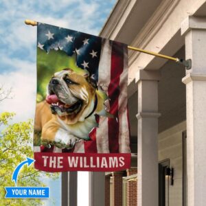 Bulldog Personalized Flag Garden Dog Flag Personalized Dog Garden Flags 2