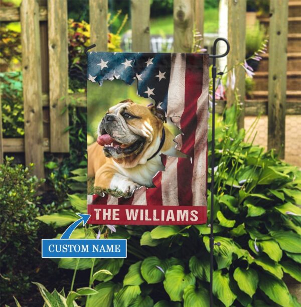 Bulldog Personalized Flag – Garden Dog Flag – Personalized Dog Garden Flags