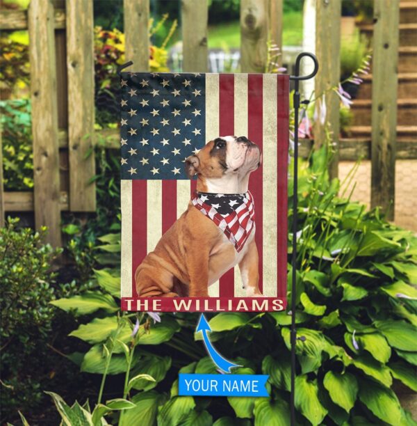 Bulldog Personalized Garden Flag – Garden Dog Flag – Custom Dog Garden Flags