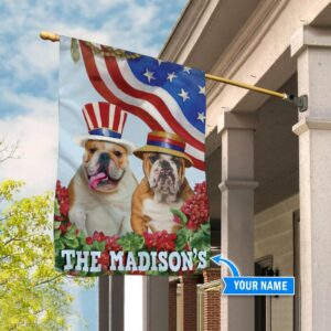 Bulldog Personalized House Flag Custom Dog Garden Flags Dog Flags Outdoor 2