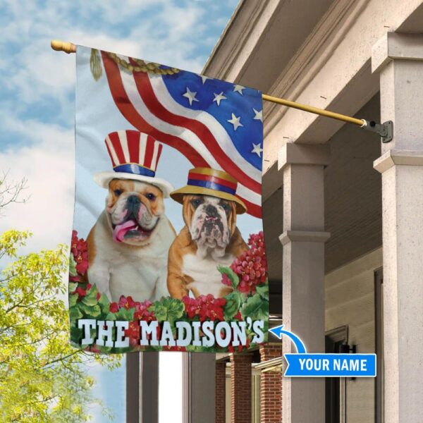 Bulldog Personalized House Flag – Custom Dog Garden Flags – Dog Flags Outdoor