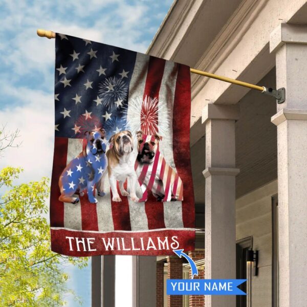 Bulldog Personalized House Flag – Garden Dog Flag – Custom Dog Garden Flags – Dog Gifts For Owners