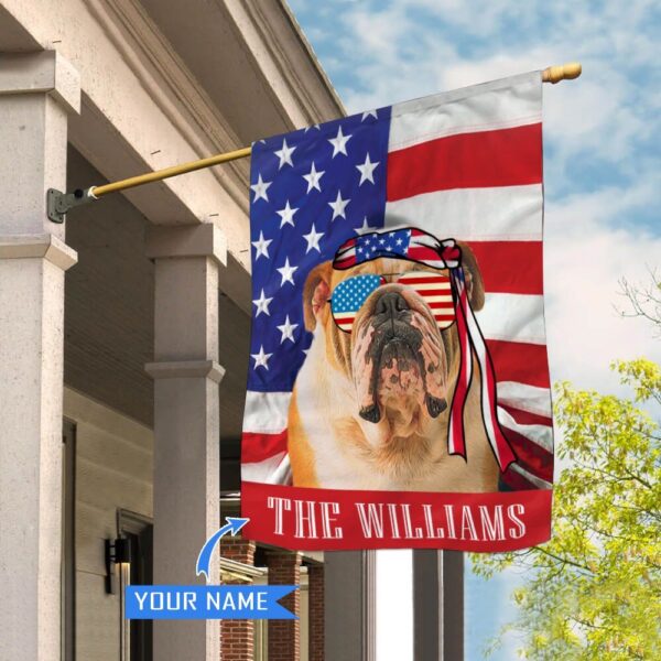 Bulldog Personalized House Flag – Garden Dog Flag – Custom Dog Garden Flags
