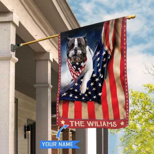 Bulldog Personalized House Flag – Garden Dog Flag – Personalized Dog Garden Flags