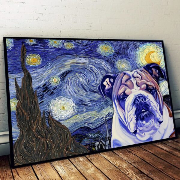 Bulldog Poster & Matte Canvas – Dog Wall Art Prints – Canvas Wall Art Decor