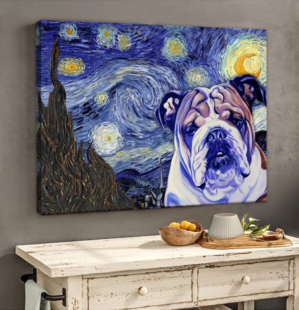 Bulldog Poster & Matte Canvas – Dog Wall Art Prints – Canvas Wall Art Decor