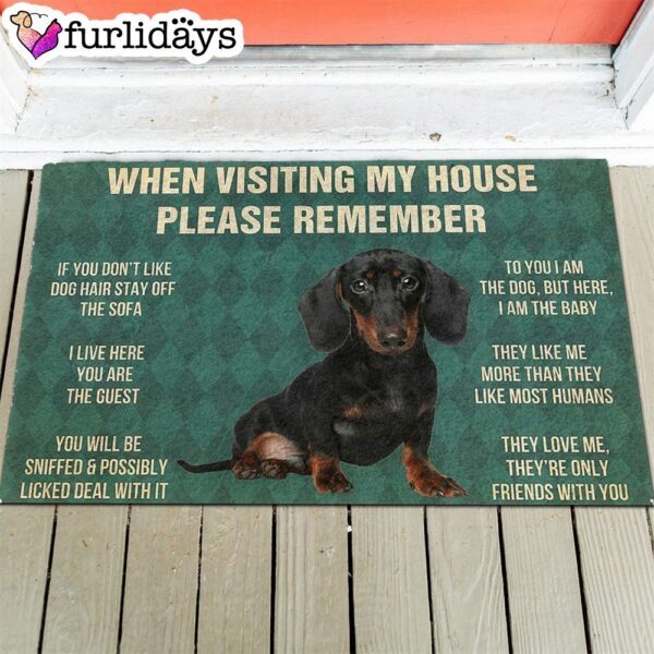 Bullmastiff’s Rules Flannel Doormat – Xmas Welcome Mats – Dog Memorial Gift