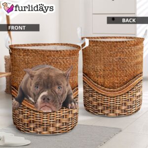 Bully Rattan Texture Laundry Basket –…