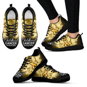 Butterfly Flower Shoes Childhood Cancer Sneaker Walking Shoes Best Shoes For Men And Women Cancer Awareness Shoes 1