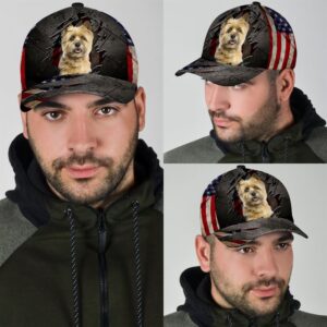 Cairn Terrier On The American Flag Cap Hats For Walking With Pets Gifts Dog Hats For Relatives 3 rzqyab