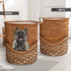 Cairn Terrier Rattan Texture Laundry Basket – Dog Laundry Basket – Christmas Gift For Her – Home Decor