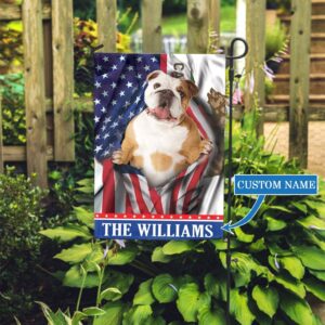 California Bulldog Personalized Garden Flag –…