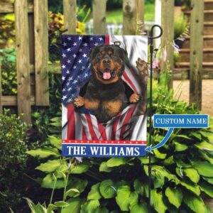California Rottweiler Personalized Garden Flag –…