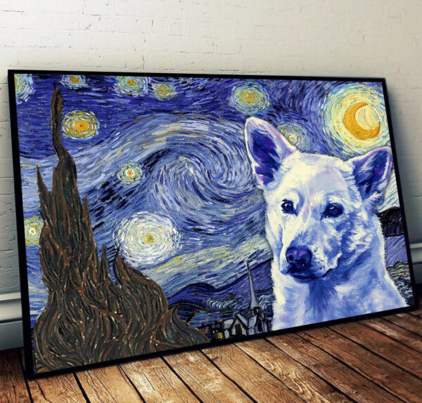 Canaan Dog Poster & Matte Canvas – Dog Wall Art Prints – Painting On Canvas
