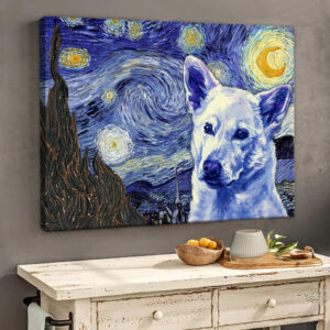 Canaan Dog Poster Matte Canvas Dog Wall Art Prints Painting On Canvas 2
