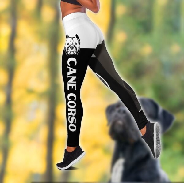 Cane Corse Sport Hollow Tanktop Legging Set Outfit – Casual Workout Sets – Dog Lovers Gifts For Him Or Her