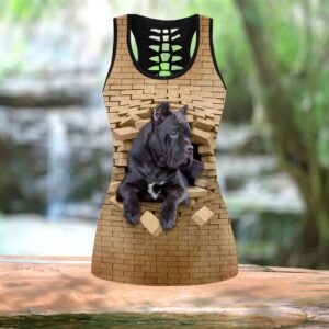 Cane Corso Black With Bricks Hollow Tanktop Legging Set Outfit Casual Workout Sets Dog Lovers Gifts For Him Or Her 2 ralphb