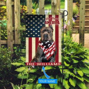 Cane Corso God Bless America Personalized Flag Custom Dog Garden Flags Dog Flags Outdoor 2