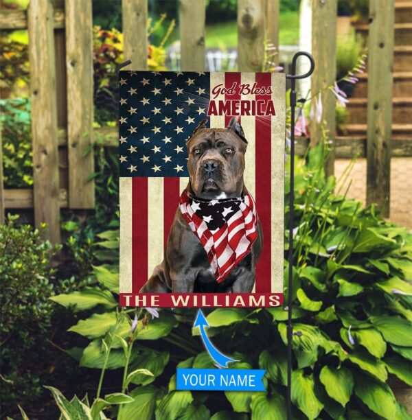 Cane Corso God Bless America Personalized Flag – Custom Dog Garden Flags – Dog Flags Outdoor