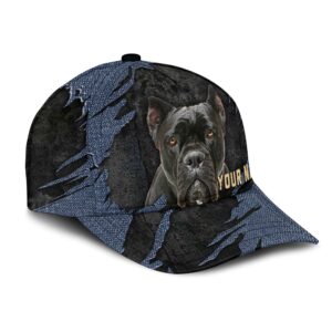 Cane Corso Jean Background Custom Name Cap Classic Baseball Cap All Over Print Gift For Dog Lovers 2 c7fe59