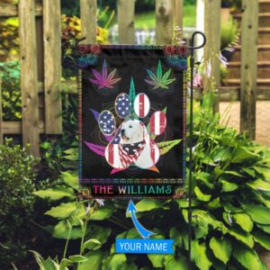 Cannabis Great Pyrenees Personalized Flag Garden Dog Flag Custom Dog Garden Flags 3